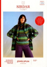 Knitting Pattern - Sirdar 10706 - Jewelspun with Wool Chunky - Ladies Sweater and Scarf